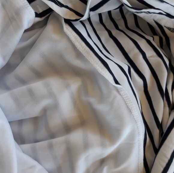 NWOT Navy & White Stripe Dress Sz L - Picture 8 of 16